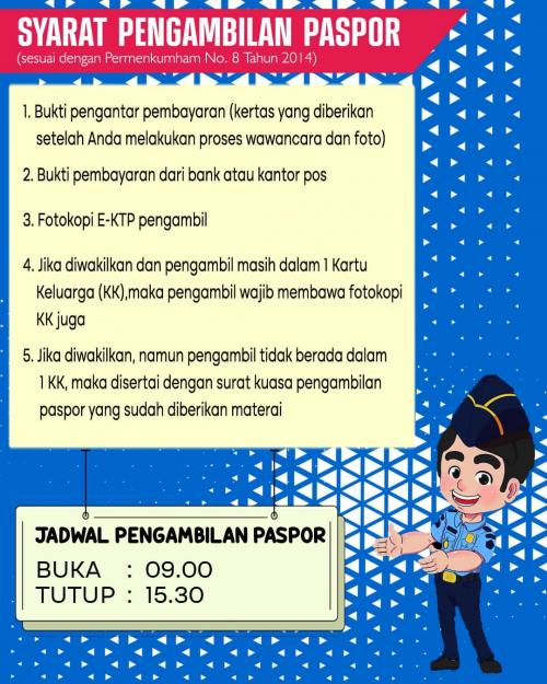 SYARAT PENGAMBILAN PASPOR